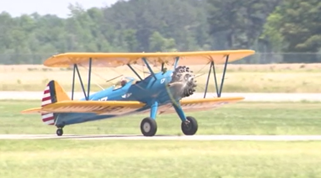 A World War II aircraft in Rocky Mount (Dan West/CBS 17)