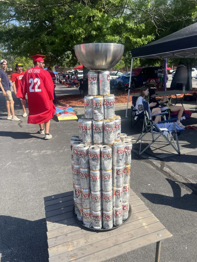A fan's rendition of the Stanley Cup in Raleigh (CBS 17 Photo)