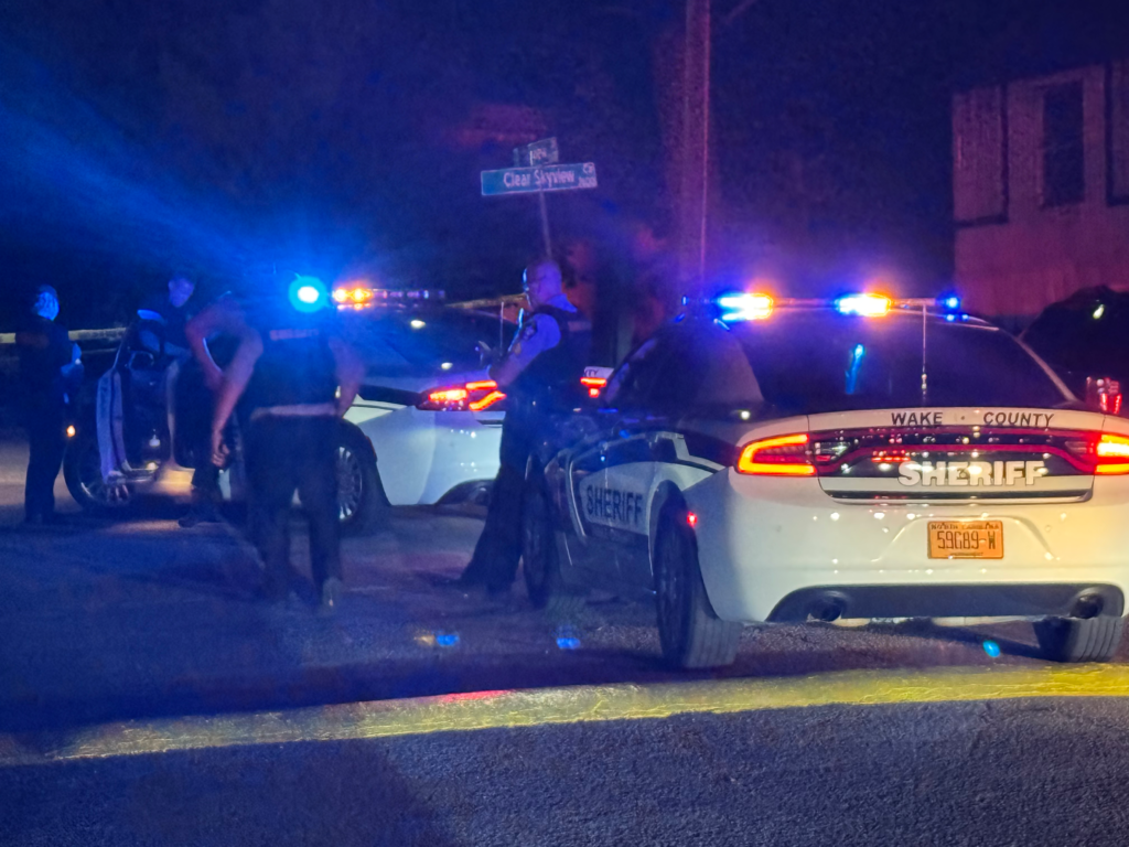 Wake County deputies respond to double stabbing on Clear Skyview Circle in Raleigh (Cole Sams/CBS 17)