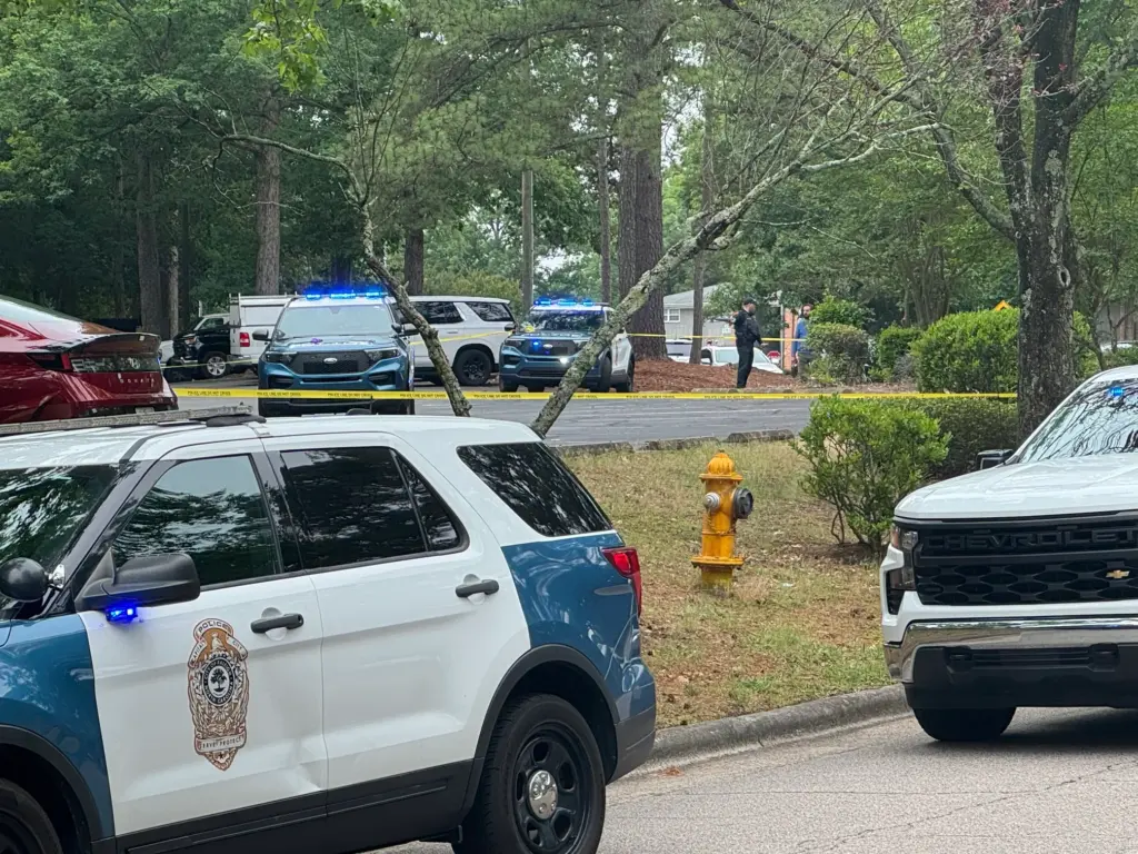 The Raleigh Police Department is investigating a shooting that happened at an apartment complex on Dansey Drive. (Michael Barnard)