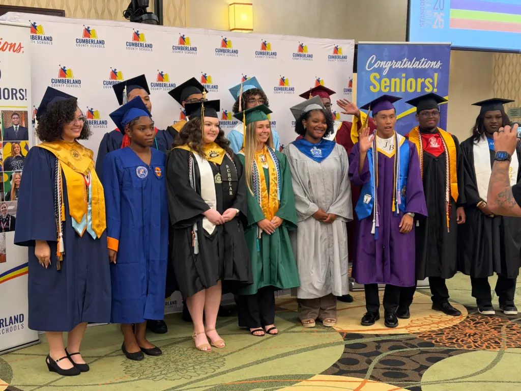 The district honored 17 graduating seniors during its annual Standout Seniors Luncheon at the Embassy Suites in Fayetteville, recognizing students from across Cumberland County Schools for their leadership, perseverance and impact on their schools and communities.