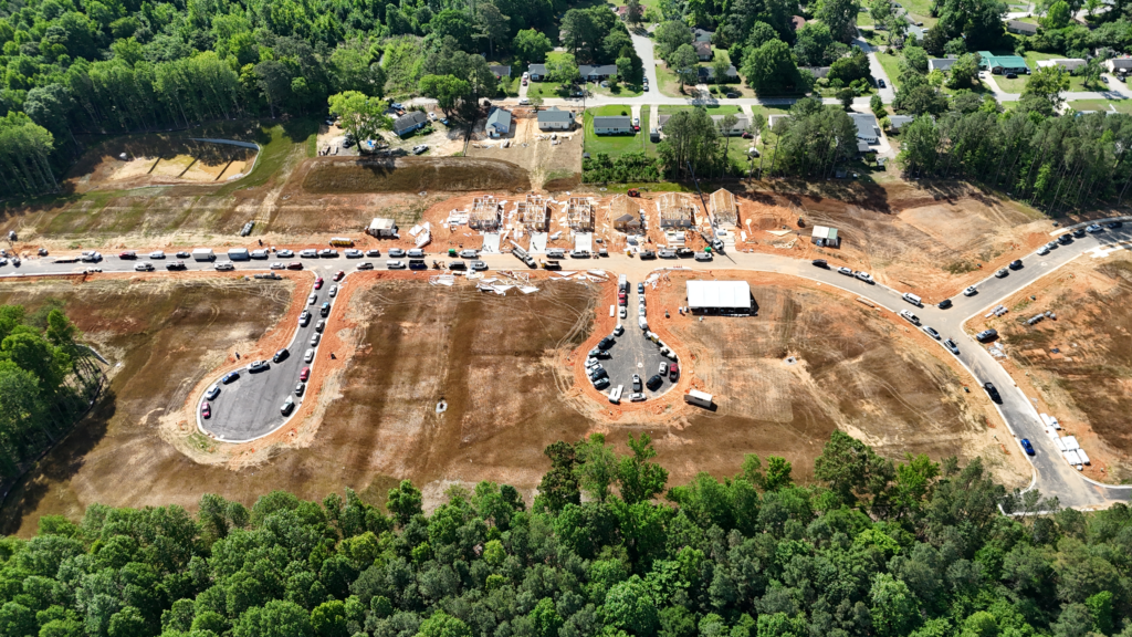 According to Habitat Greater Raleigh, the affordable housing nonprofit and 10 for-profit home builders have partnered with subcontractors and other industry leaders to build the six homes in the Hope Grove neighborhood, a 150-acre property on 1504 Creech Road. (Habitat for Humanity Greater Raleigh)
