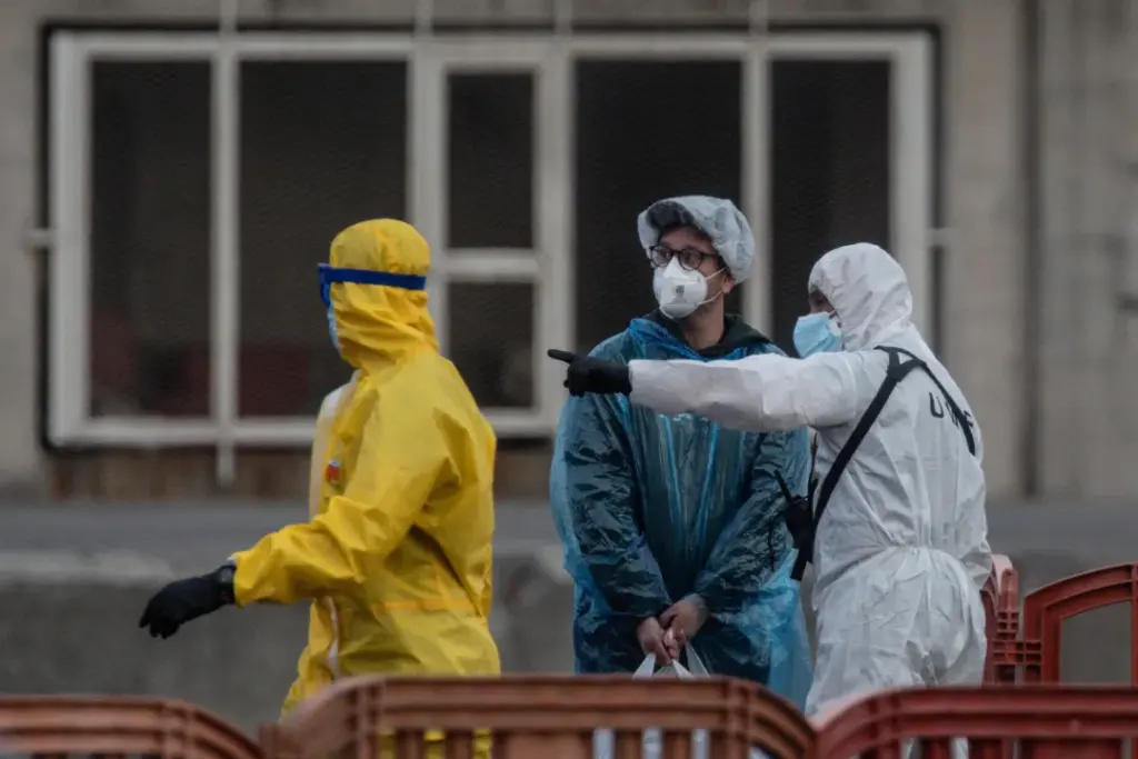 People in protective gear