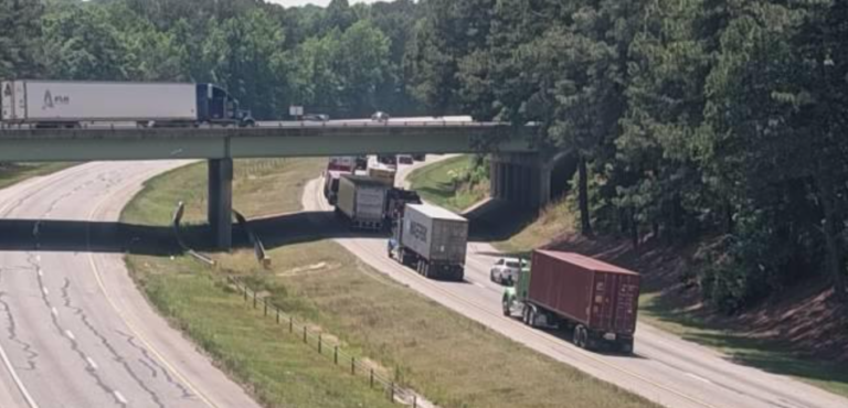 According to NCDOT, the vehicle caught fire just after 2 p.m. on the east side of U.S. 64 near U.S. 264 and Zebulon at mile marker 435. (NCDOT)