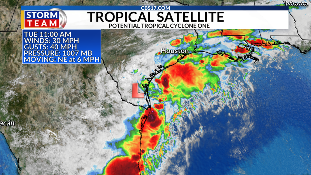 A tropical wave that had been developing and moving over parts of Mexico and Texas could become our first named storm of the season.
