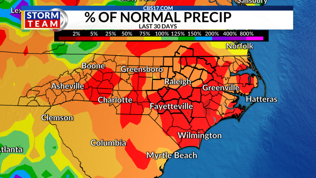 There have been no major changes to the severe drought conditions in North Carolina this week, but the new report doesn't include Tuesday's rain.