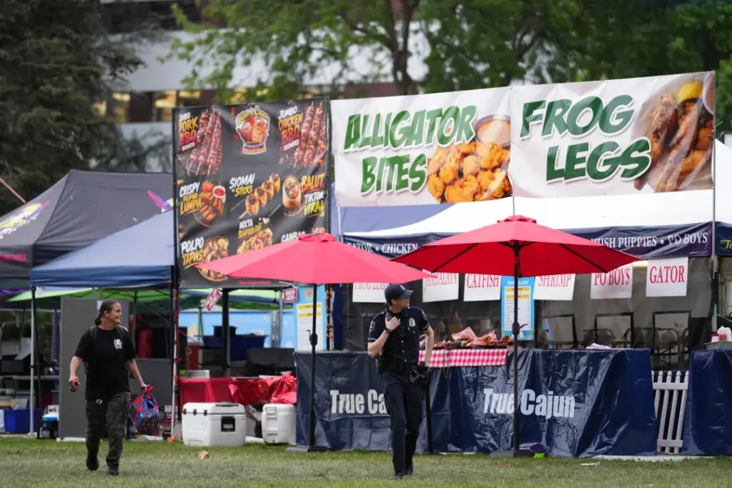 Police respond to a shooting at Seattle Center during the Bite of Seattle food festival