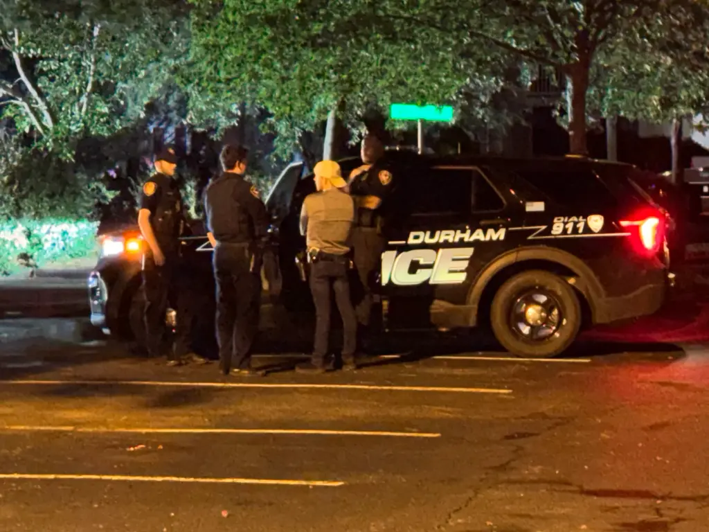 According to the Durham Police Department, officers responded on Sunday just after 9:30 p.m. to a report of shots fired in the 4200 block of Lake Cook Drive near the Avon Crossings Apartments on Kent Lake Drive. (Cole Sams/CBS 17)