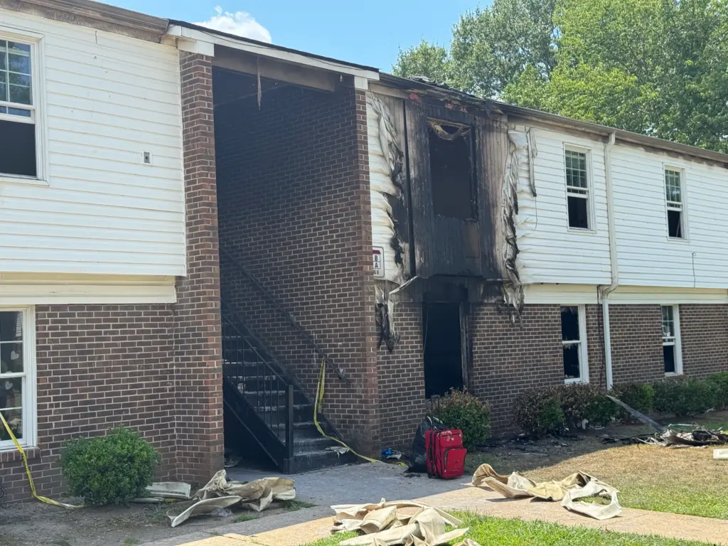 According to the Dunn Fire Department, the incident happened just before 11 p.m. at the Ashbrooke Apartments on East Pope Street. (Cole Sams/CBS 17)