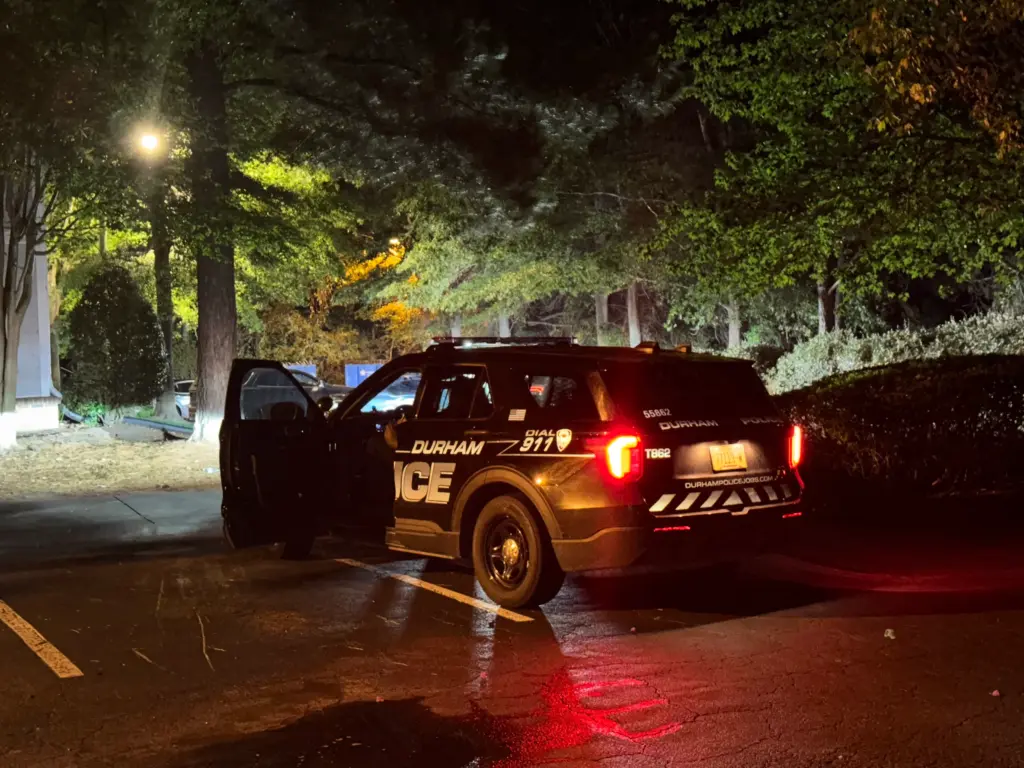 According to the Durham Police Department, officers responded on Sunday just after 9:30 p.m. to a report of shots fired in the 4200 block of Lake Cook Drive near the Avon Crossings Apartments on Kent Lake Drive. (Cole Sams/CBS 17)