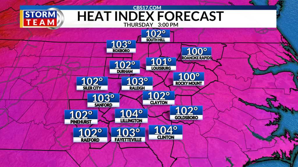 Hot and humid weather continues through Friday and Saturday as a mid-level high pressure keeps the temperatures high, but the high pressure breaks down and moves away allowing more rain chances to develop.