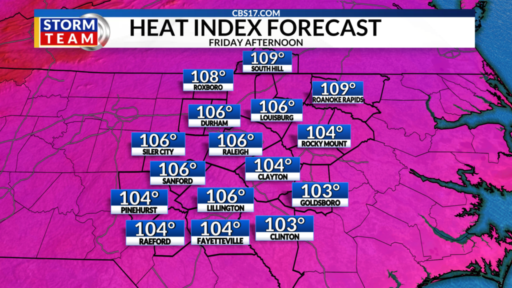 The most intense heat wave of the season so far is underway, with the hottest and most dangerous temperatures and humidity peaking Saturday for the Fourth of July.