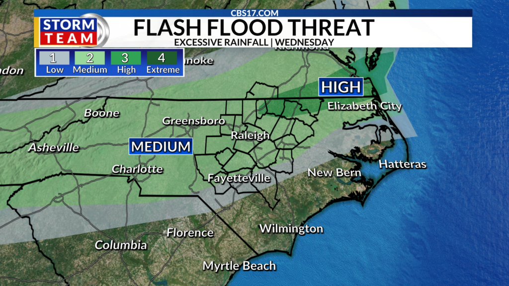 Heavy rain, damaging wind gusts, and isolated tornadoes are possible tonight into Thursday as a slow-moving cold front slides through the area.