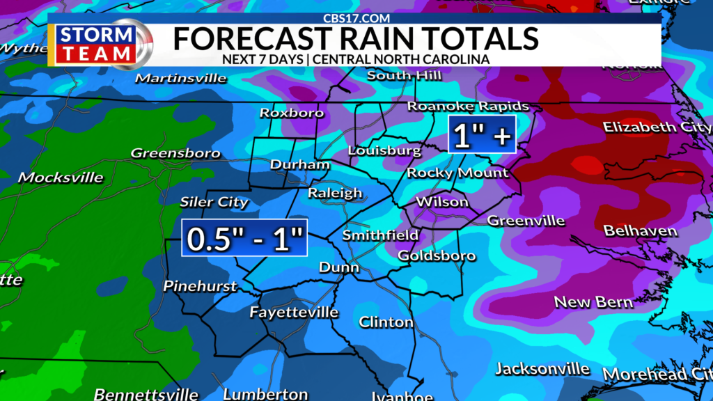 We will finally see more rain across central North Carolina this week as the strong heat dome finally breaks down.