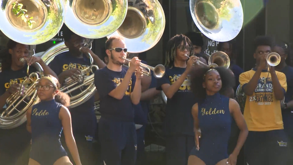 Fayetteville's own E.E. Smith High School marching band is racing to put together funds for a chance to travel to Chicago to perform in the Thanksgiving Day Parade. (Justin Moore)
