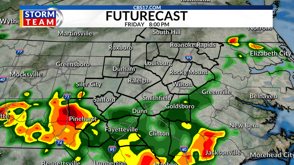 After a prolonged stretch of hot and humid weather, a pattern change is finally on the way that will bring more rain and somewhat cooler temperatures back to central North Carolina.