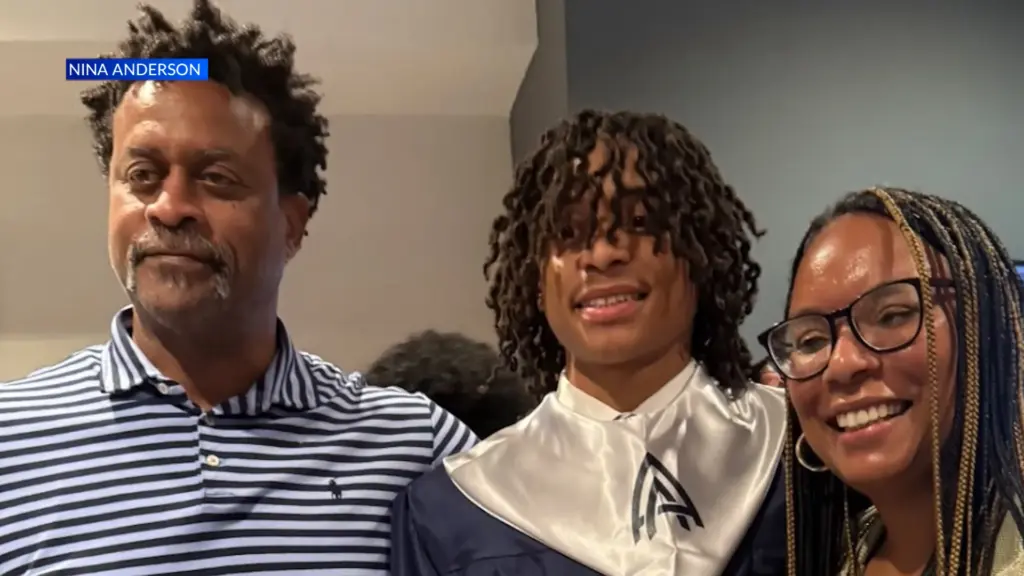 A photo of Harryson Anderson (center), a Fayetteville teen who was killed at a house part the morning of March 15. (Nina Anderson)