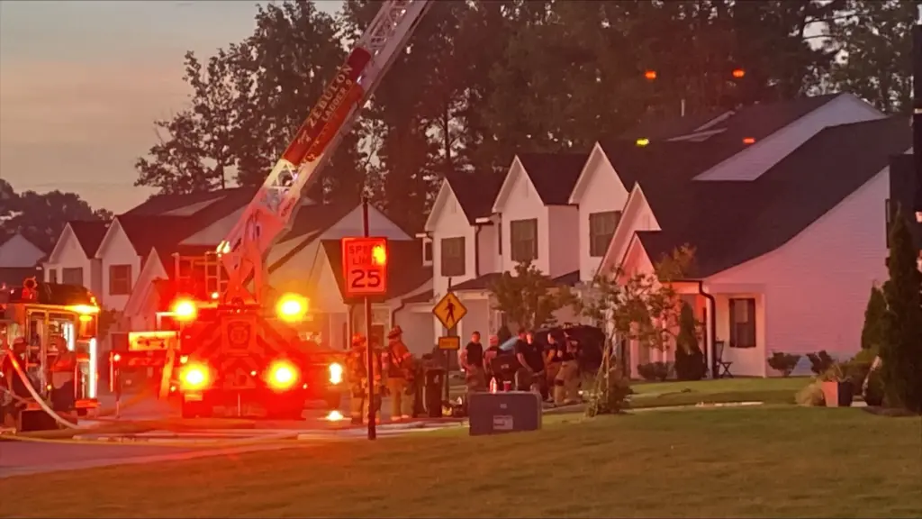 The incident was reported by the Zebulon Fire Department just after 5:30 a.m. at a townhome in the 700 block of Putney Hill Road. (Judith Retana/CBS 17)