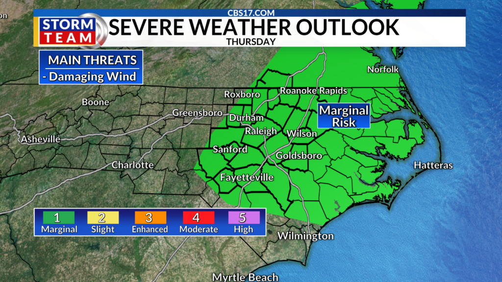 The first cold front of the week will not bring cold air the rest of the week, but the next cold front, which will arrive Friday, will bring more changes to our weather here in central North Carolina in time for the weekend and next week.